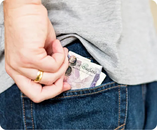 Cash handling detail