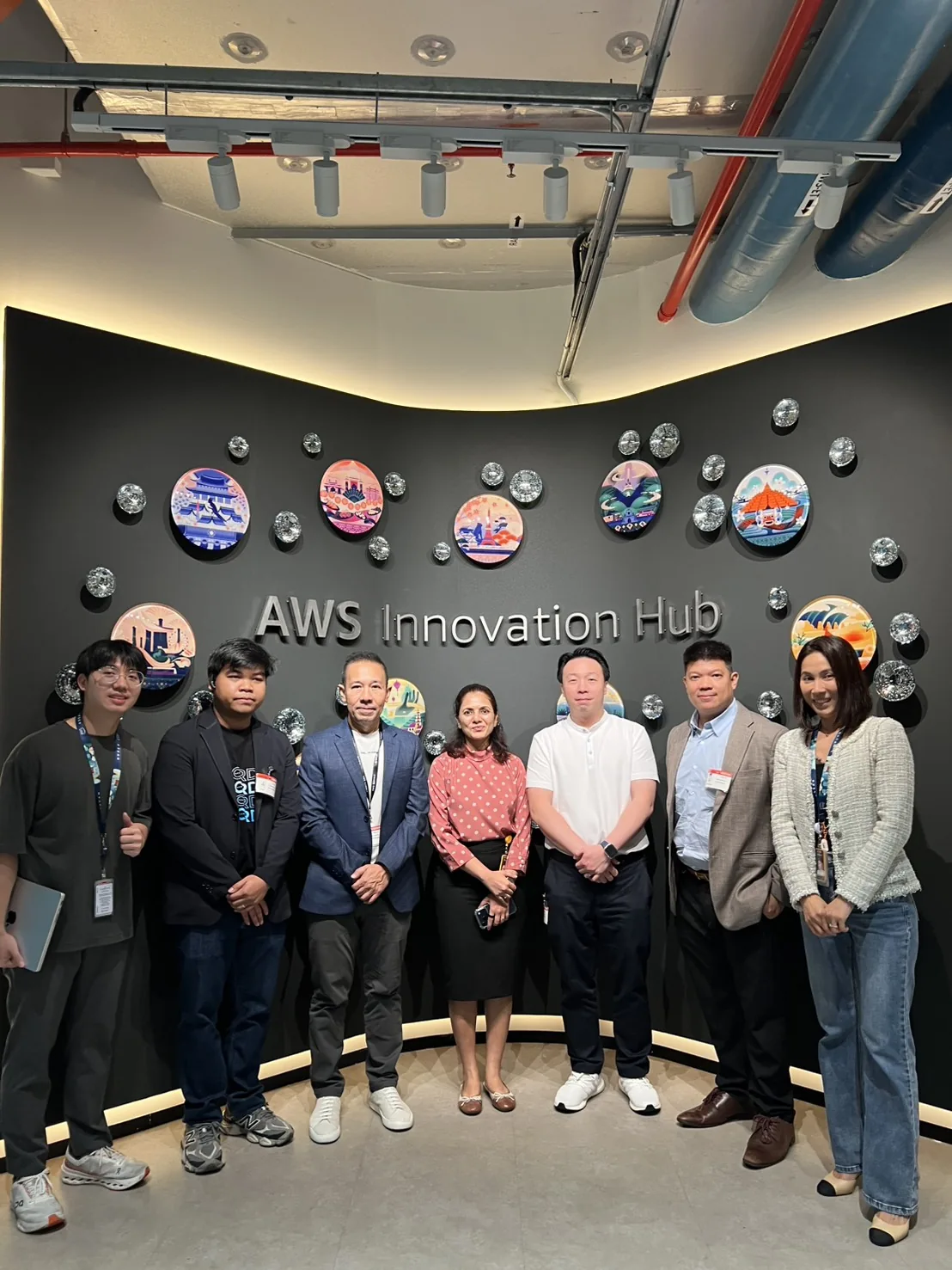 TMES team at the AWS office